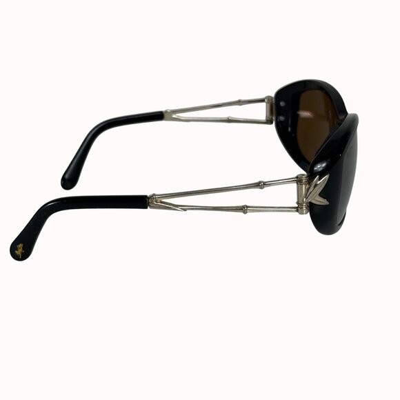 Maui Jim Womens Alana Sunglasses Polarized Brown Lenses Gold Tone Temple Arms - Picture 4 of 12